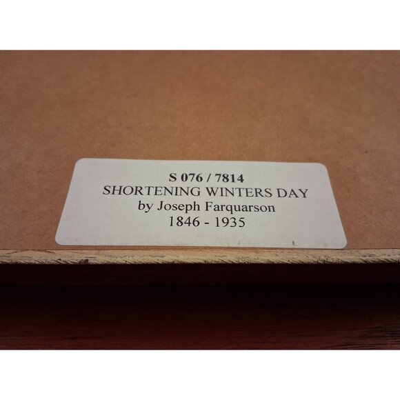 Shortening Winters Day Print Framed Gold Landscape Joseph Farquarson 1846 - 1935 - Picture 5 of 6